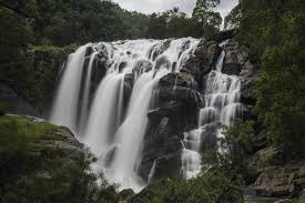 Scenic view of Thoovanam Falls amidst lush greenery in Kerala